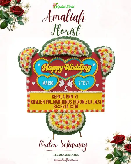 Papan Bunga Pernikahan Senepo